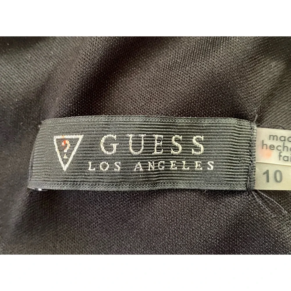 Guess Bodycon Knit‎ Dress Black Gold Braided Detail Sexy Clubwear Size 10 NWOT - Picture 8 of 16